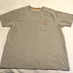 Carhartt Force Relaxed Fit Men's Pocket Tall Short Sleeve T-Shirt Size L Gray